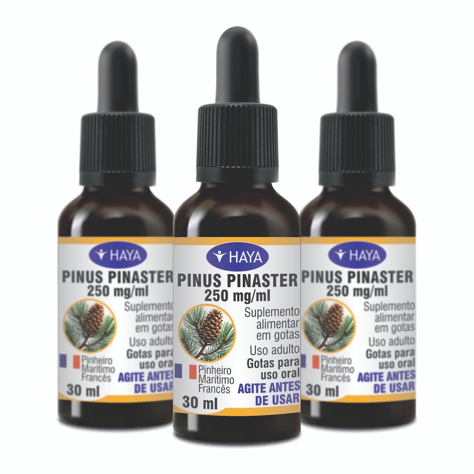 Kit com 3 unidades - Extrato de Pinus pinaster - Gotas 30 ml