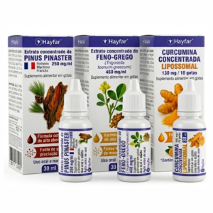 Kit - Pinus pinaster + Feno-grego + Curcumina Lipossomal - 30 ml