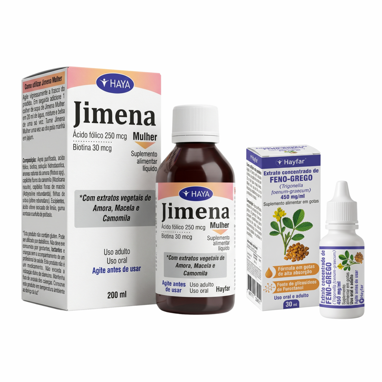 Kit Jimena e Feno-grego para 1 mês