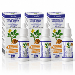 Kit com 3 unidades - Extrato de Feno-Grego - Gotas 30ml