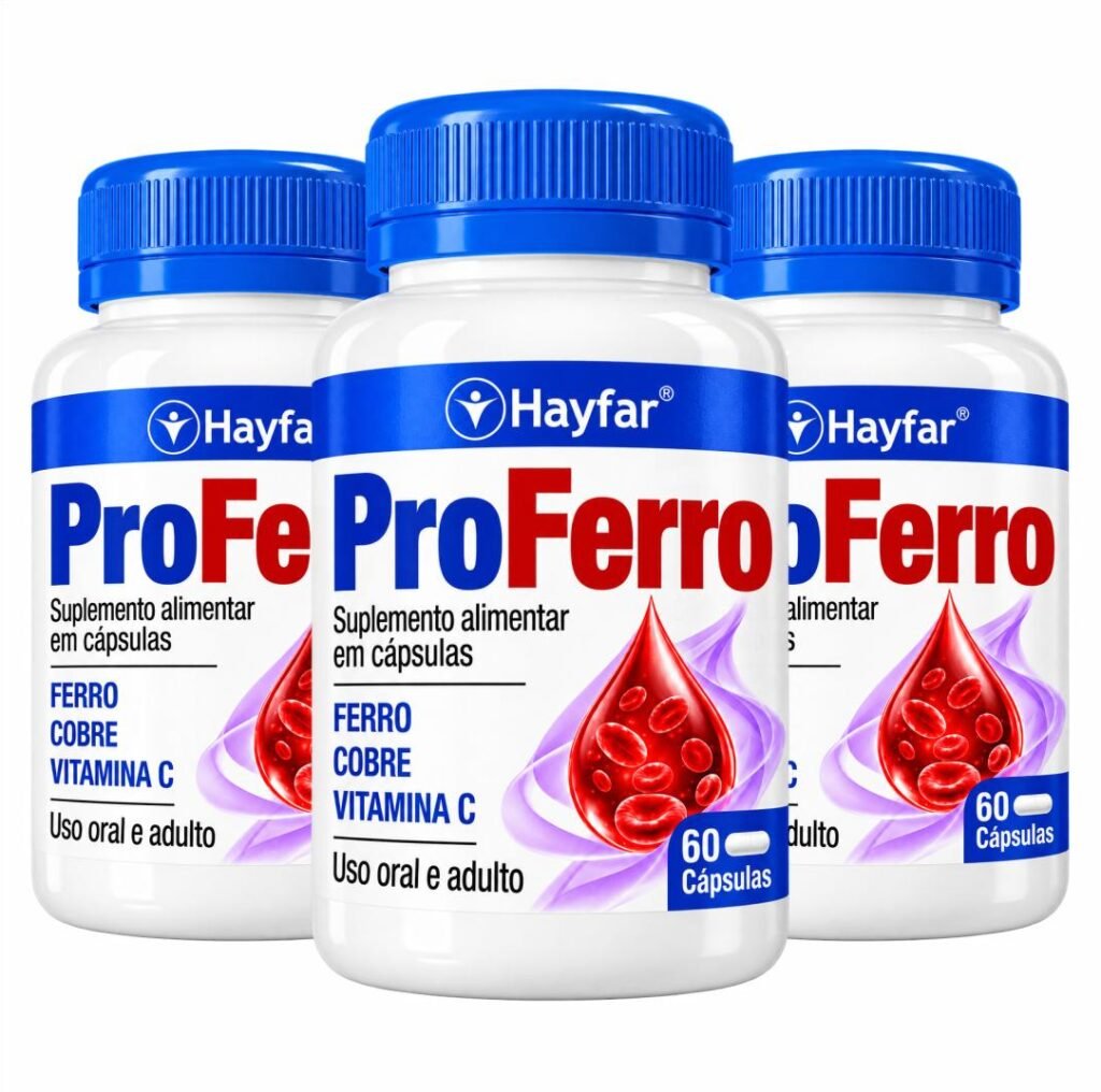 Kit com 3 unidades - ProFerro - 60 Cápsulas